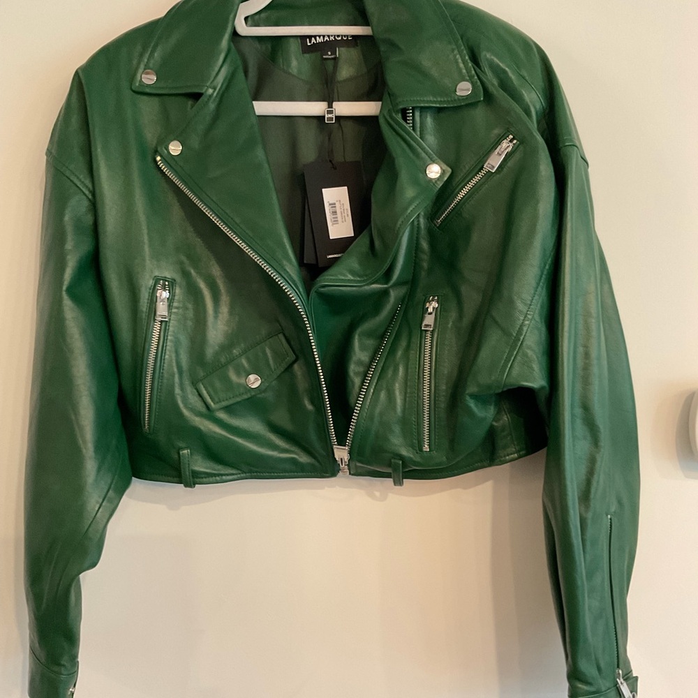 LAMARQUE Emerald Leather Moto Jacket